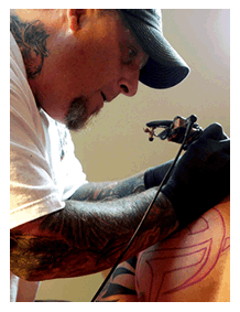 Brennan Sexton, owner of BKool Tattoo, Harrodsburg, KY